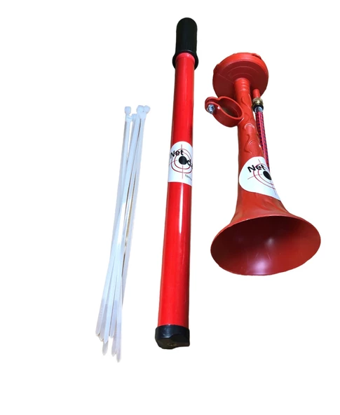 Yüksek Desibelli Havalı Pompa Bisiklet Kornası Havalı Kamyon Kornası (Kırmızı-Kırmızı) - 5