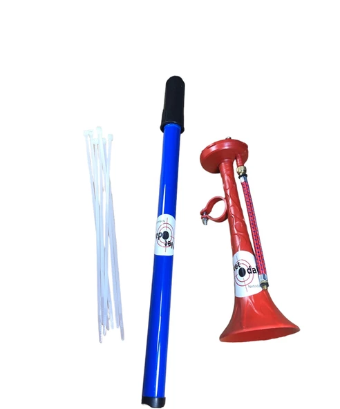 Yüksek Desibelli Havalı Pompa Bisiklet Kornası Havalı Kamyon Kornası (Mavi-Kırmızı) - 6