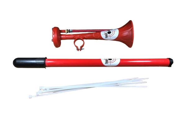 Yüksek Desibelli Havalı Pompa Bisiklet Kornası Havalı Kamyon Kornası (Kırmızı-Kırmızı)