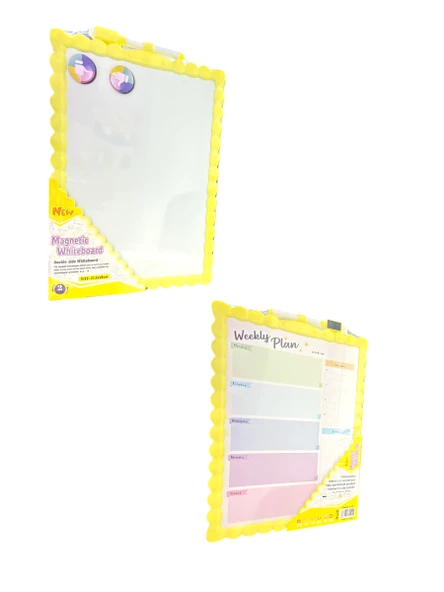 Maxx JL-115 Çift Taraflı Kalemli Yazı Tahtası Silgili haftalık planner 21x28 cm - 2