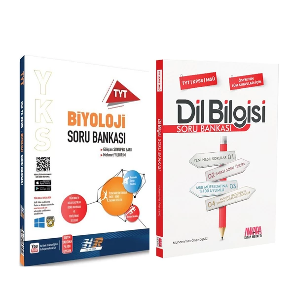 Hız ve Renk TYT Biyoloji ve AKM Dil Bilgisi Soru Bankası Seti 2 Kitap ürün görseli 1