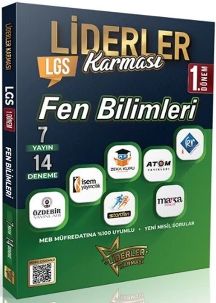 8. Sınıf LGS 1. Dönem Fen Bilimleri 7 Yayın 14 Deneme Liderler Karması ürün görseli