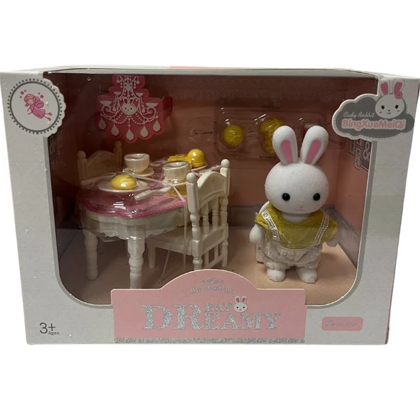 Mini Tavşan Aksesuarlı Yemek Masalı Oyun Seti - Mavi Su Dünyası - 2