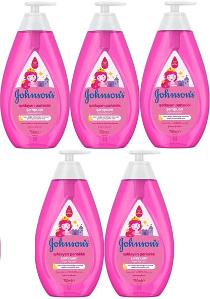 Johnsons Baby Bebek Şampuanı 750ML Işıldayan Parlaklık (5 Li Set)