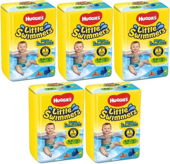 Huggıes Little Swımmers Mayo Bebek Bezi Beden:3-4 (7-15Kg) 60 Adet (5Pk*12)