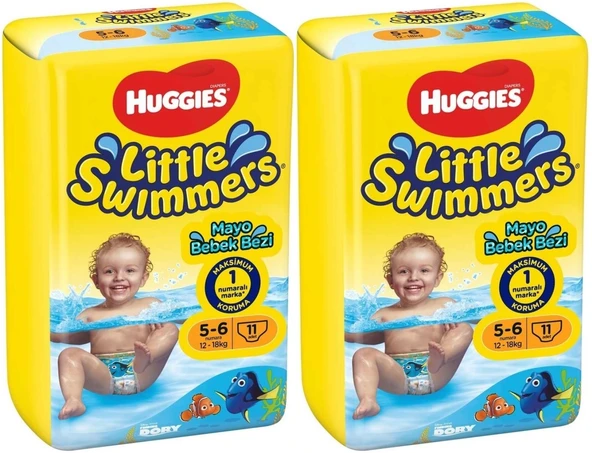 Huggıes Little Swımmers Mayo Bebek Bezi Beden:5-6 (12-18KG) 22 Adet (2PK*11)