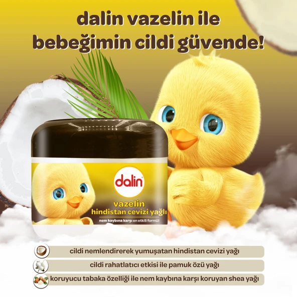 Dalin Vazelin 100ML Hindistan Cevizi Yağlı (5 Li Set) - 3