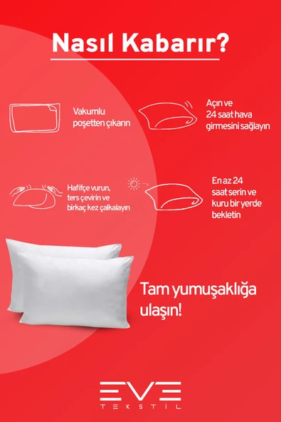 4 Adet Micro Silikon Elyaf Nonwoven Yıkanabilir Antialerjik Ev Ve Hotel Yastık 50x70cm 700 gr - 5