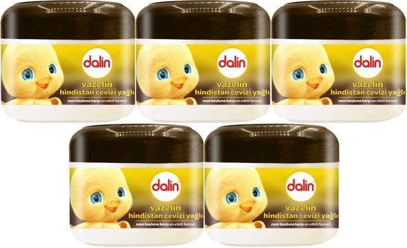 Dalin Vazelin 100ML Hindistan Cevizi Yağlı (5 Li Set)