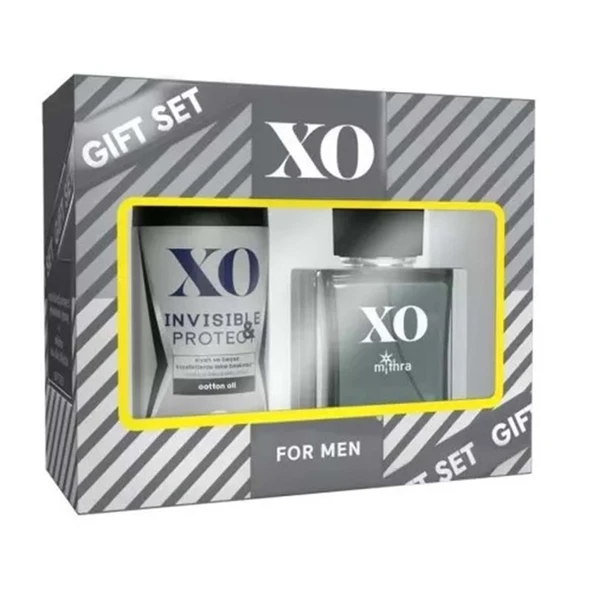 XO Parfüm Seti Mithra Men Erkek 50ML EDT + 150ML Deodorant Invisible Protect ürün görseli 1