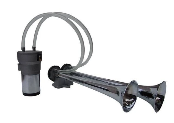 AEMPART Fala fala korna havalı korna krom motorlu 12 volt - Resim 2