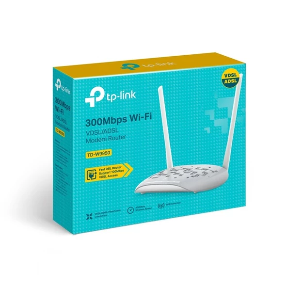 Tp-Link TD-W9950 300Mbps 4P VDSL/ADSL Modem Router - 3