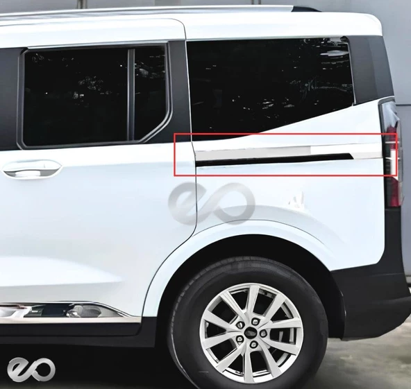 FORD TOURNEO COURIER 2024 Üzeri Sürgü Nikelajı 2 Parça Paslanmaz Çelik - Resim 4