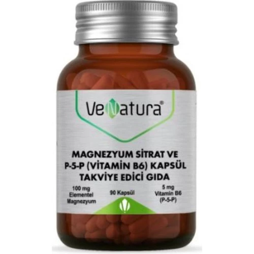 Venatura Magnezyum Sitrat Ve P5P (Vitamin B6) 90 Kapsül