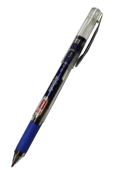 Mavi İmza Kalemi 1.0mm 1 Adet Refil Yedek Uç Mürekkep 3 Adet Mikro İmza Kalemi Yeni Kasa Mk-8526 Kalın Uçlu Pilot Kalemi - 2