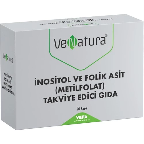 Venatura Inositol Ve Folik Asit (Metilfolat) Takviye Edici Gıda 20 Saşe