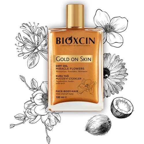 Bioxcin Gold On Skin Altın Parıltılı Kuru Yağ 100 Ml - Dry Oil Saç Yüz Vücut