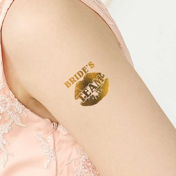 Team Bride 20 Adet Tattoo Gold - Gelin Takımı Set Geçici Dövme - 3