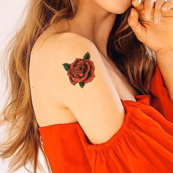 ART-125 Geçici Dövme,Geçici Tattoo 15,5x15,5 cm,Vücut Dövmesi,Kol Bilek Dövme,Boyun Dövme,Sırt Dövme