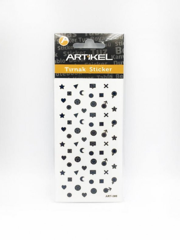 Şekil Metalik Tırnak Sticker, Nail Sticker, Nail Art - Resim 3