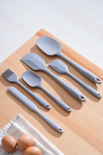 Acar 400 Handy Silikon 6 Lı Spatula Set Gri