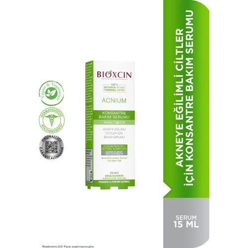 Bioxcin Acnium Konsantre Bakım Serumu 15 Ml