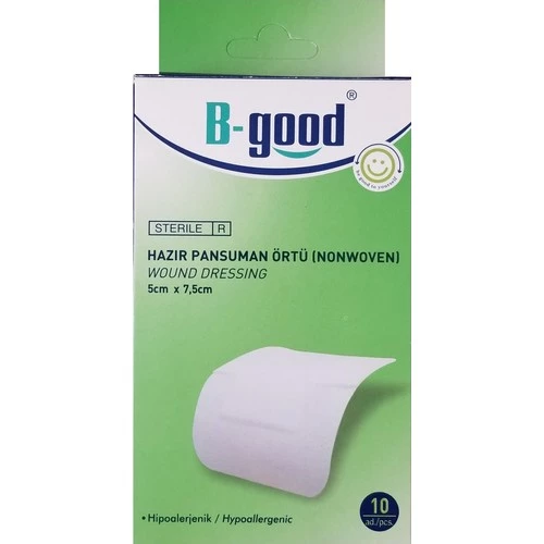 B-Good Hazır Pansuman Örtü 5X7.5Cm 10Lu Nonwoven Yara Örtüsü