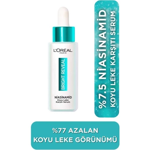 L'Oréal Paris L'Oreal Paris Bright Reveal Sivilce, Güneş, Yaşlanma Lekelerinde Etkili Koyu Leke Karşıtı Serum 10% Niasinamid 30Ml