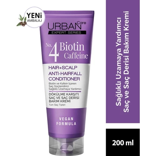 Urban Care Expert Biotin & Kafein Dökülme Karşıtı Saç Ve Saç Derisi Kremi 200 Ml - Vegan