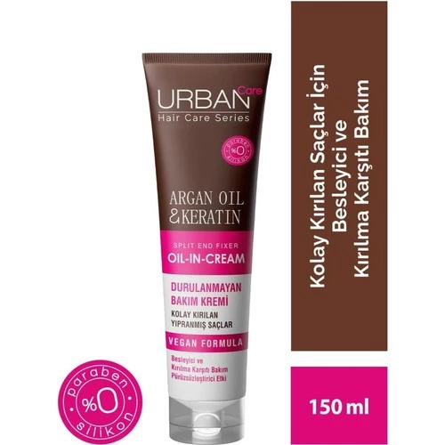 Urban Argan Oil & Keratin Durulanmayan Saç Bakım Kremi Kırılma Karşıtı 150Ml