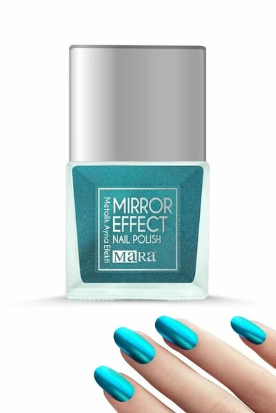 Mara Mirror Effect Nail Polish Blue Metalik Ayna Efektli Oje 15 ml