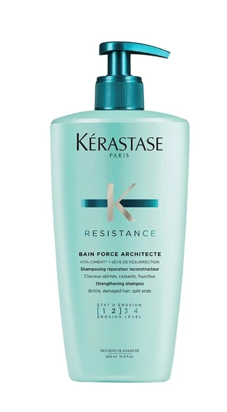 Kerastase Resistance Bain Force Architecte Yıpranmış Saçlar İçin Onarıcı Şampuan 500 ml ürün görseli 1