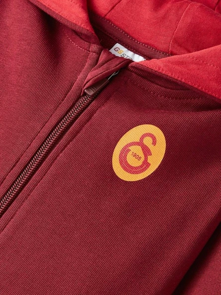 Galatasaray Orijinal Kapüşonlu Bebek Eşofman Takımı - 3