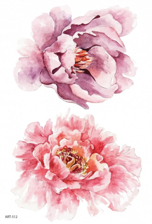 Blooming Flower- 2 Geçici Dövme,Geçici Tattoo ,Vücut Dövme,Kol Bilek Dövme,Boyun Dövme,Sırt Dövme - 2