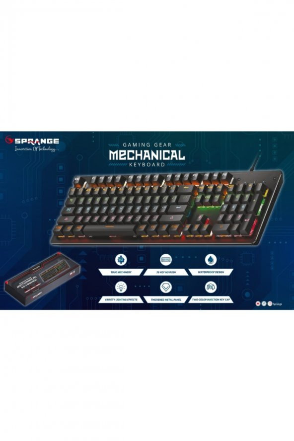 KLAVYE CONCORD SPRANGE MK-10 GAMING GEAR MECHANICAL KEYBOARD - 2