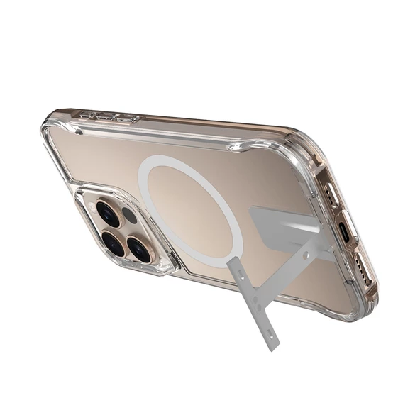 iPhone 16 Pro Kılıf Magsafe Şarj Özellikli T-Max Standlı Kapak - 4