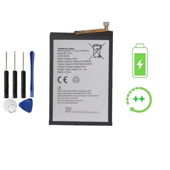İnfinix Hot 10T İle Uyumlu  Güclendirilmis İthal Pil Batarya BL-49FX ürün görseli 1