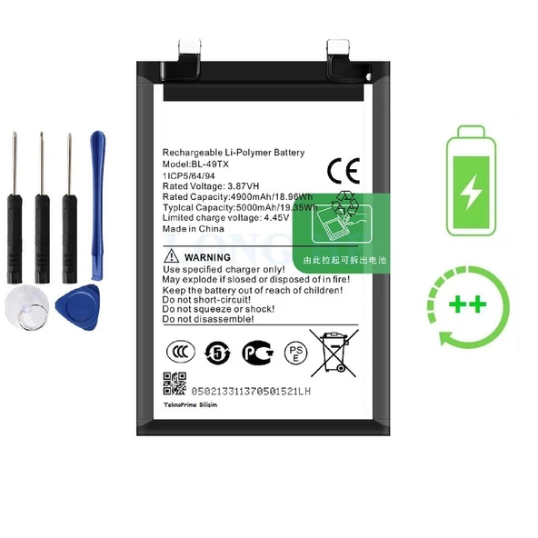 İnfinix Note 30i İle Uyumlu  Güclendirilmis İthal Pil Batarya BL-49TX ürün görseli 1