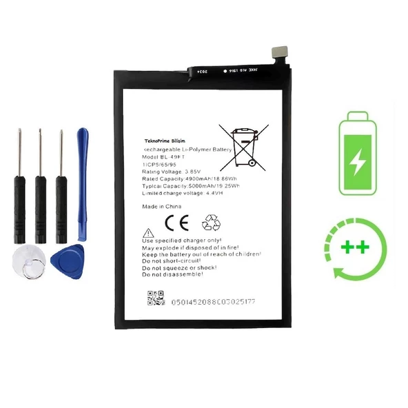 Tecno Camon 15 ile Uyumlu  Güclendirilmis İthal Pil Batarya BL-49FT