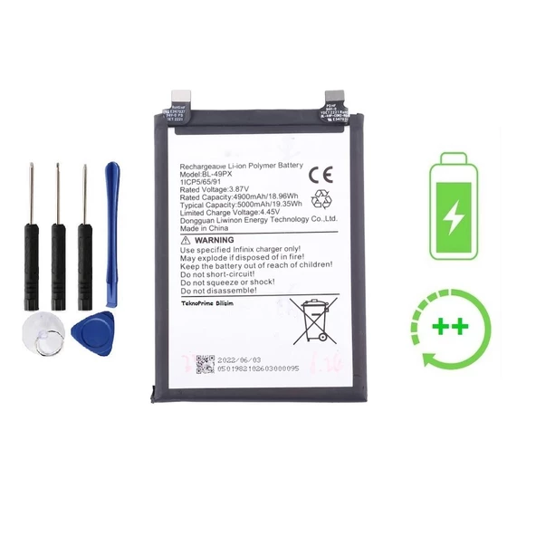 İnfinix GT10 Pro İle Uyumlu  Güclendirilmis İthal Pil Batarya BL-49PX - 1