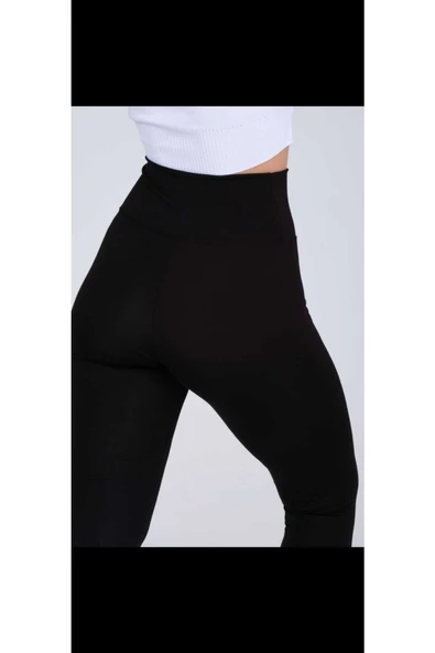 Vogsign Siyah Şardonlu İçi Polarlı Dalgıç Yüksek Bel Tayt 352 - 5