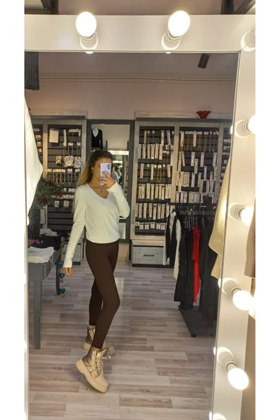 Sporcu Kahve Tayt - Resim 2