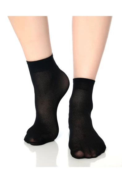 20 Denye İnce Petek 3’lü Soket Çorap - Resim 2