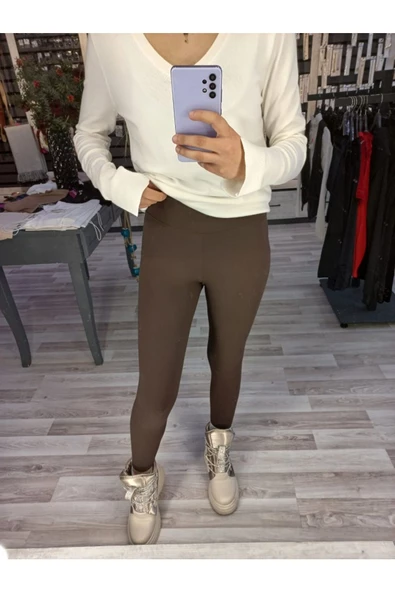 Sporcu Kahve Tayt - Resim 4