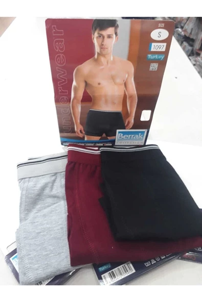 Berrak 1097, 5'li Paket Erkek Pamuklu Likralı Boxer Short 1097-5 - 2