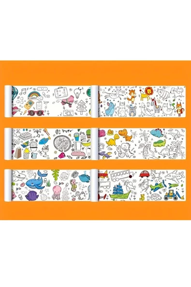 Boyama etkinliği rulo şeklinde boyama kitabı büyük rulo resim boyama seti etkinlik okul etkinlik - 4