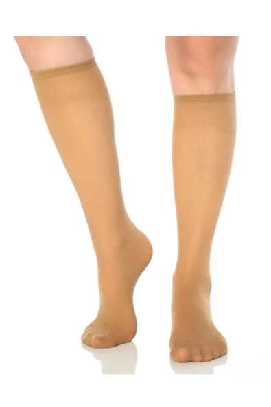 Desimo Orta Kalın Dizaltı  Çorabı BRONZ RENGİ - Resim 2