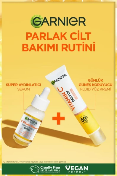 Garnier C Vitamini Parlak Günlük Güneş Koruyucu Fluid Yüz Kremi Işıltılı Doku SPF50+ 40 ml - Resim 6