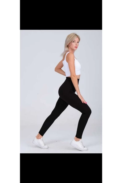 Vogsign Siyah Şardonlu İçi Polarlı Dalgıç Yüksek Bel Tayt 352 - 3