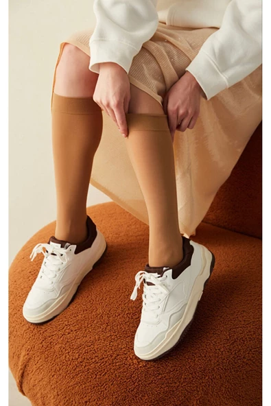 Mıkro 40 Den Orta Kalın Mat Pantolon ( Diz Altı ) 6'LI Ten - 3